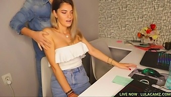 Seductive Desk Job Leads To Steamy Massage And Self-Pleasure Session