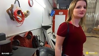 A Busty Blonde Uses Sexual Services To Pay For Car Repair