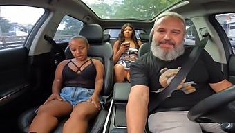 Naked Anãzinha In A Car And Engaging In Risqué Activities On The Streets Of São Paulo