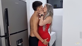 A Colombian Housewife Engages In Sexual Activity With Her Stepson, Leaving His Rear End Filled With Milk. Featuring Monique Fuentes And Danner Mendez.
