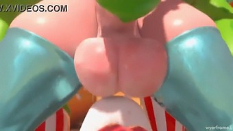 Princess Rosalina, A Transgender Character, Gives A Blowjob In This Anime.